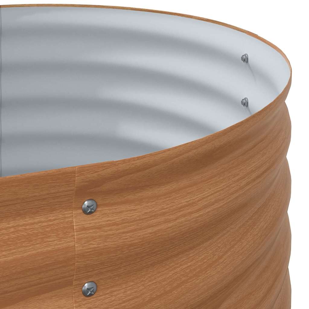 Canteiro de jardim elevado Castanho 240 x 80 x 81 cm Aço