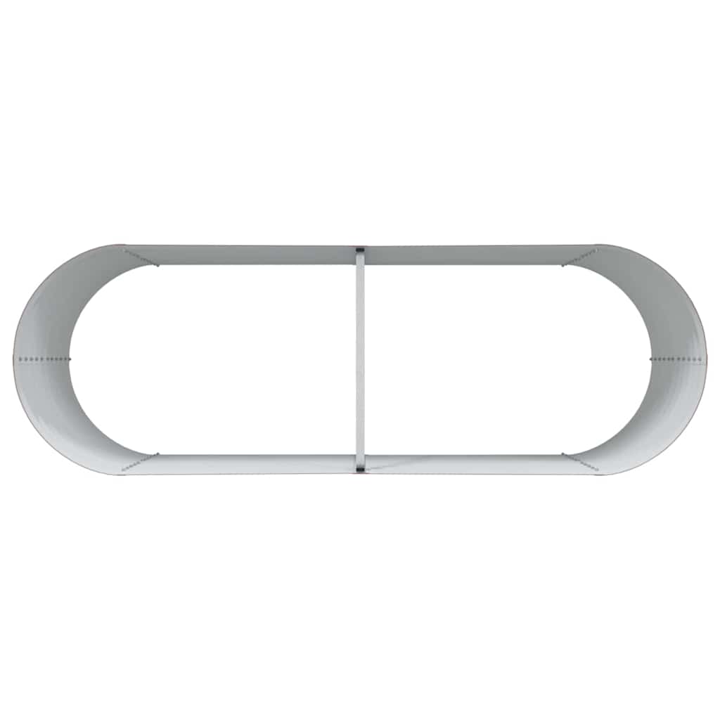 Canteiro de jardim elevado Castanho 240 x 80 x 81 cm Aço