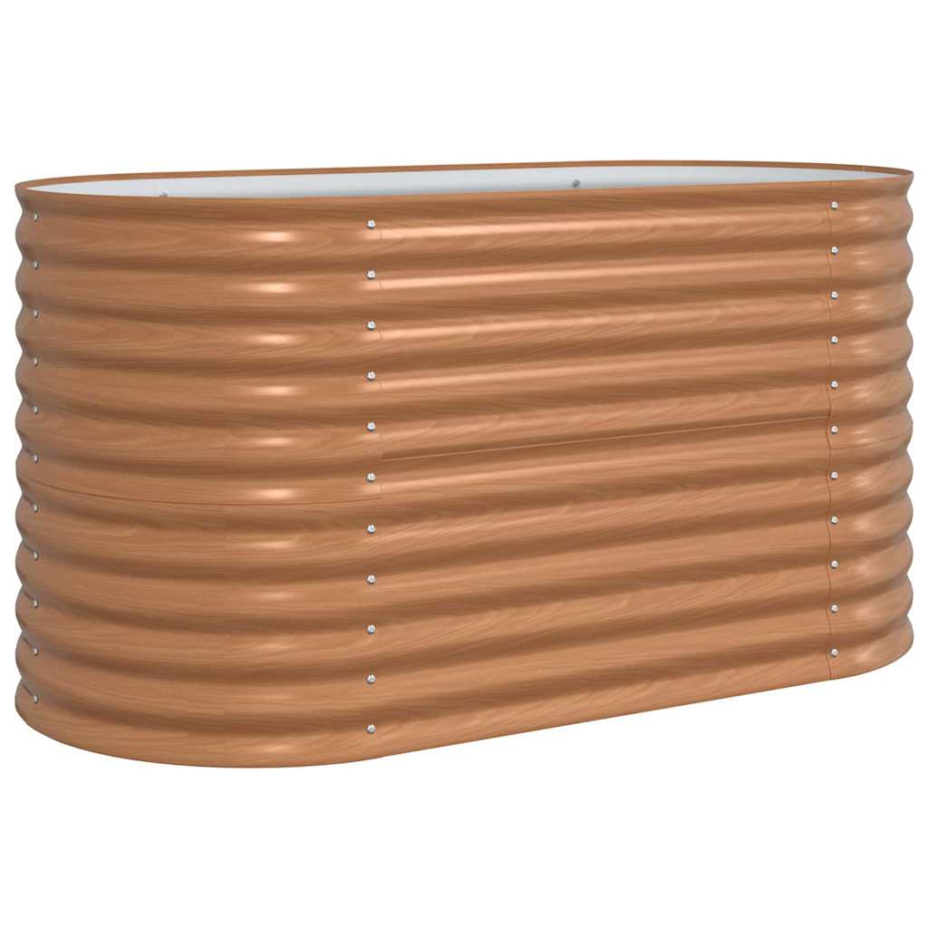 Canteiro de jardim elevado Castanho 160 x 80 x 81 cm Aço