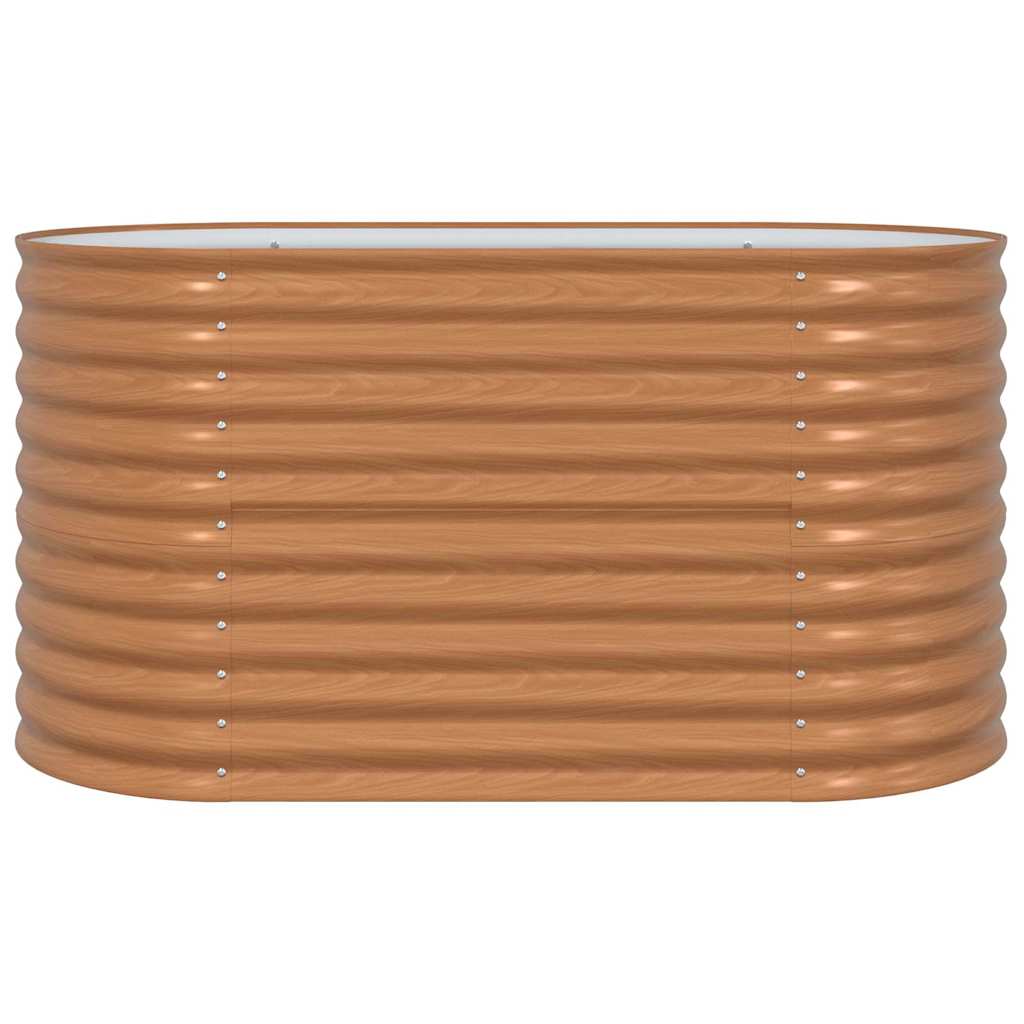 Canteiro de jardim elevado Castanho 160 x 80 x 81 cm Aço