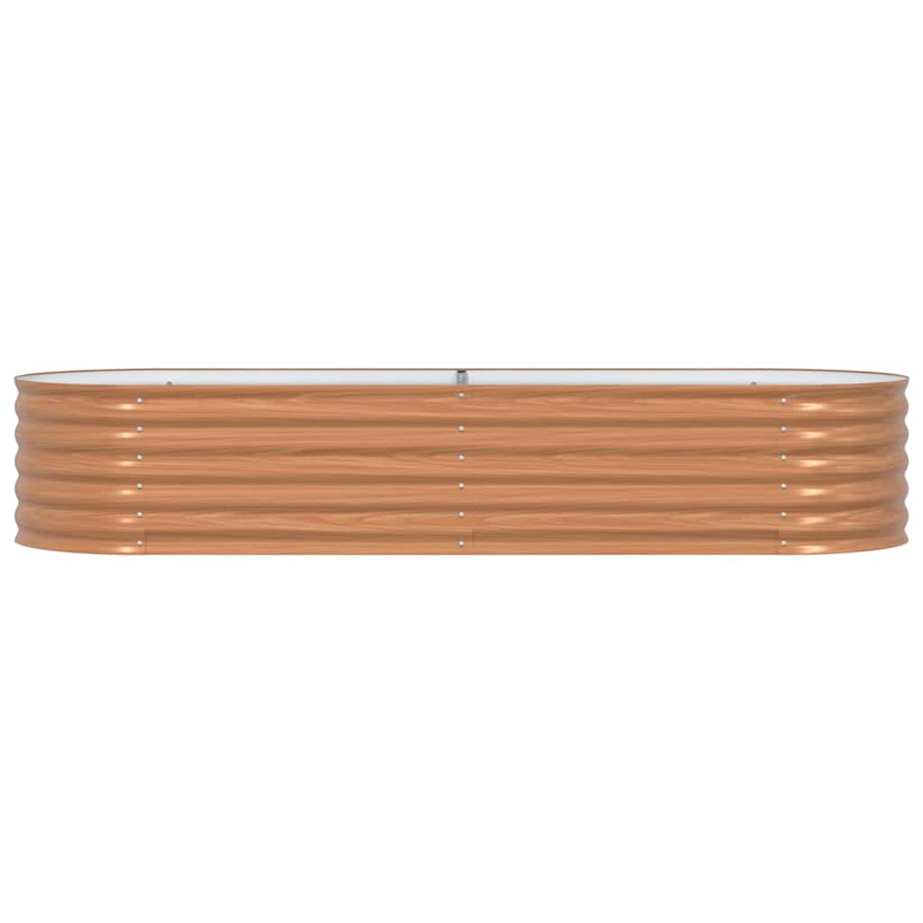 Canteiro de jardim elevado Castanho 240 x 80 x 44 cm Aço
