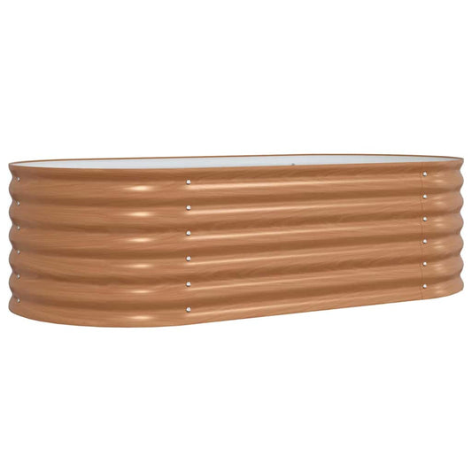 Canteiro de jardim elevado Castanho 160 x 80 x 44 cm Aço
