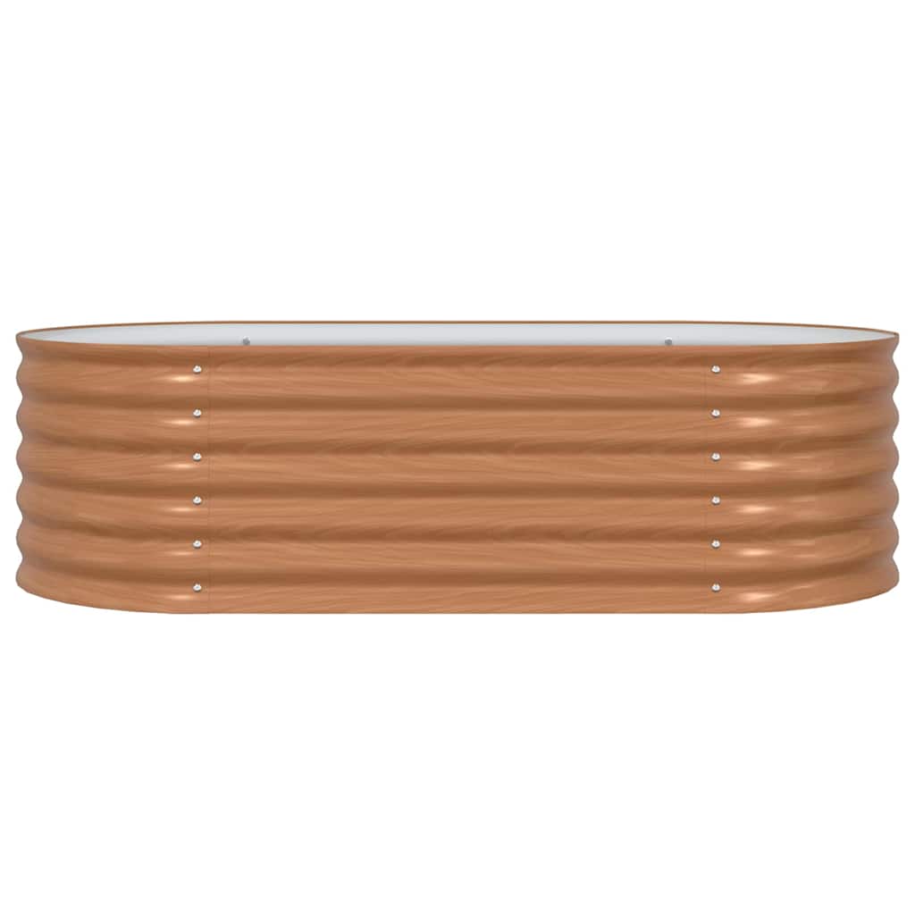 Canteiro de jardim elevado Castanho 160 x 80 x 44 cm Aço