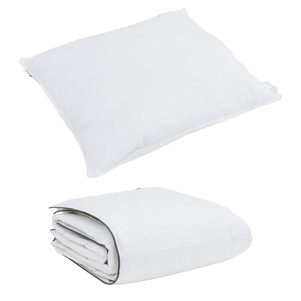 Duvet de Inverno com Travesseiro 2 pcs Branco Pena de ganso