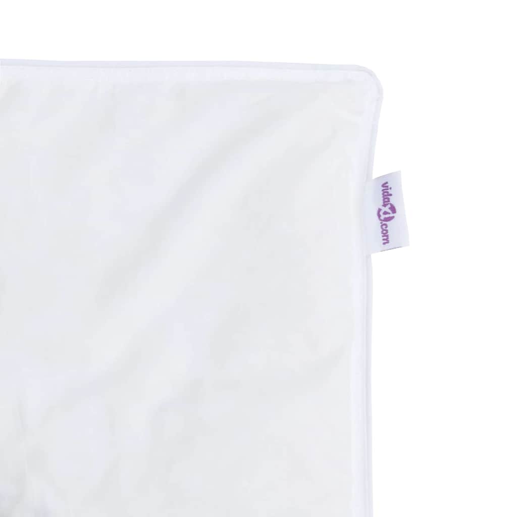 Edredom com Travesseiro 2 pcs Branco Pena de ganso