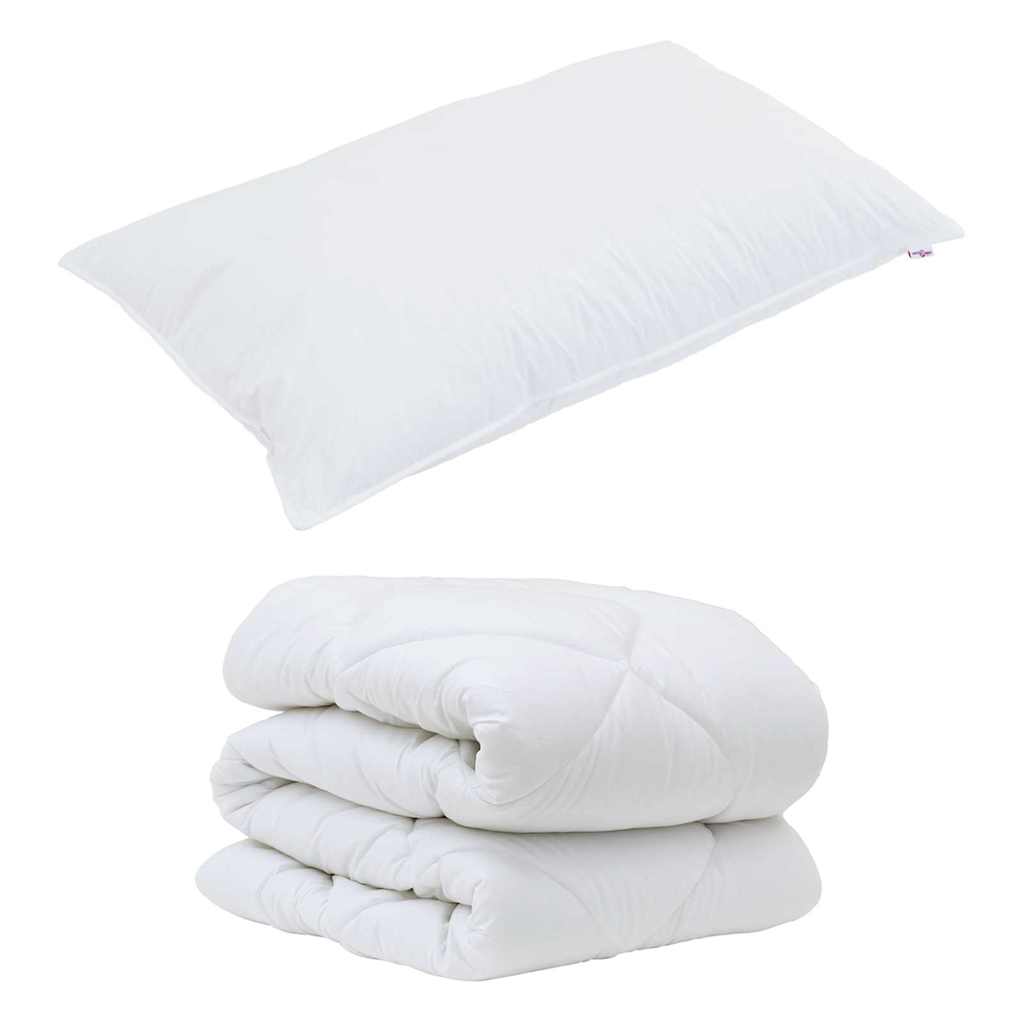 Duvem com Travesseiro com travesseiro 2 pcs Branco Microfibra