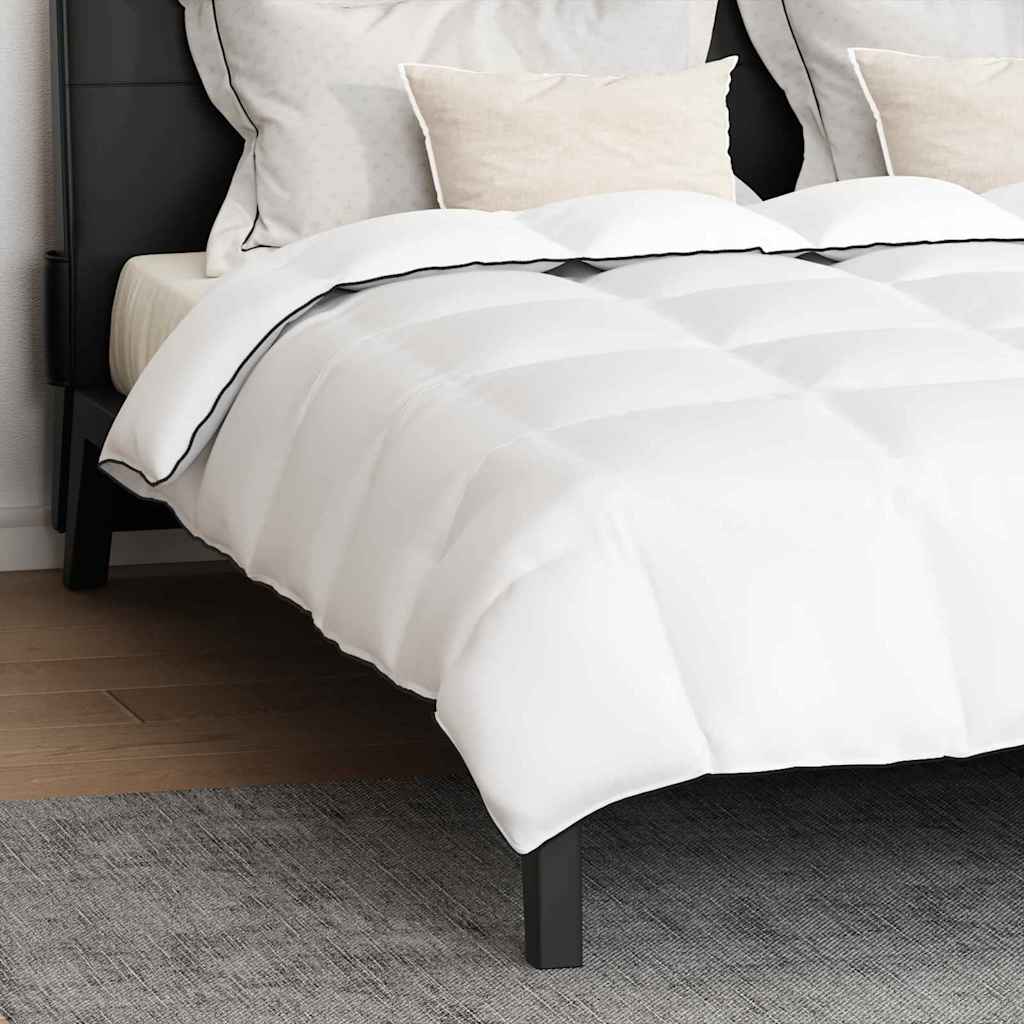 Conjunto de Edredom 3 pcs Branco Microfibra e Algodão