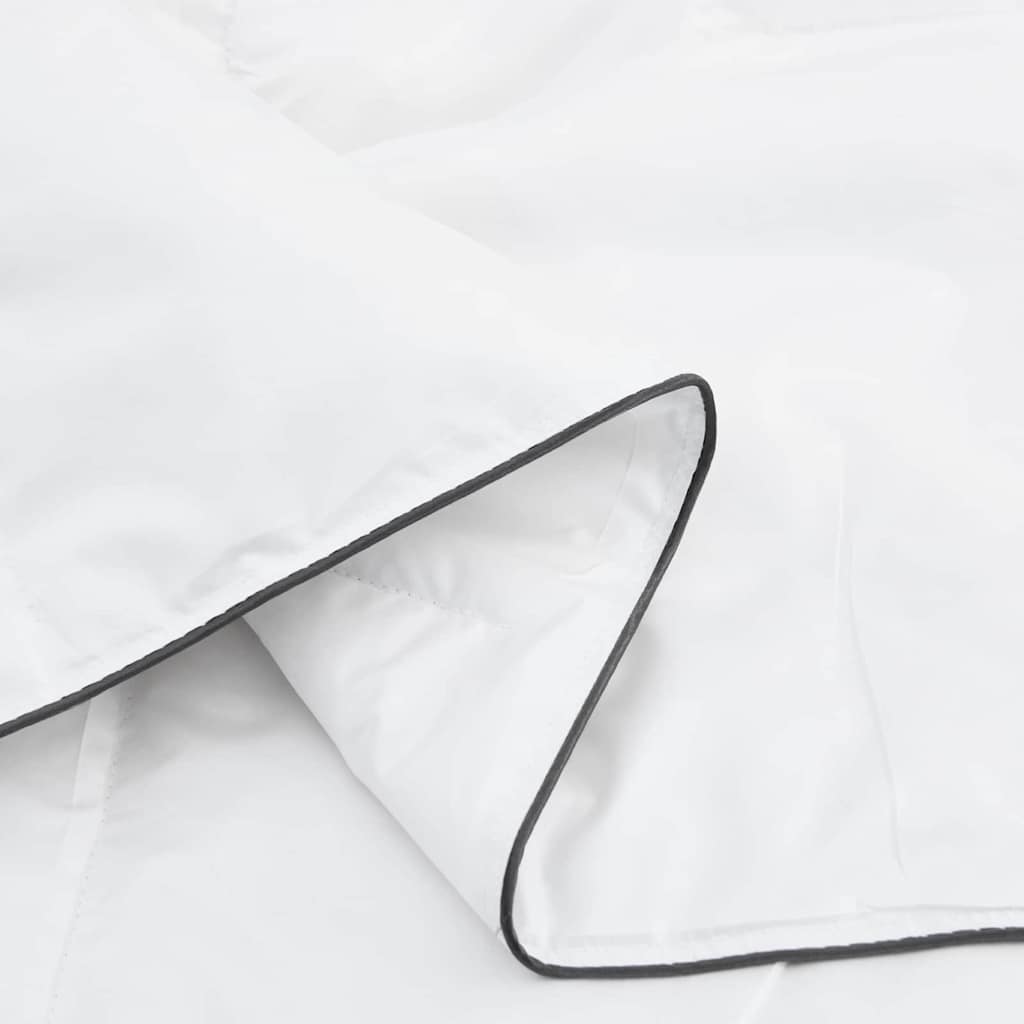 Conjunto de Edredom 3 pcs Branco Microfibra e Algodão