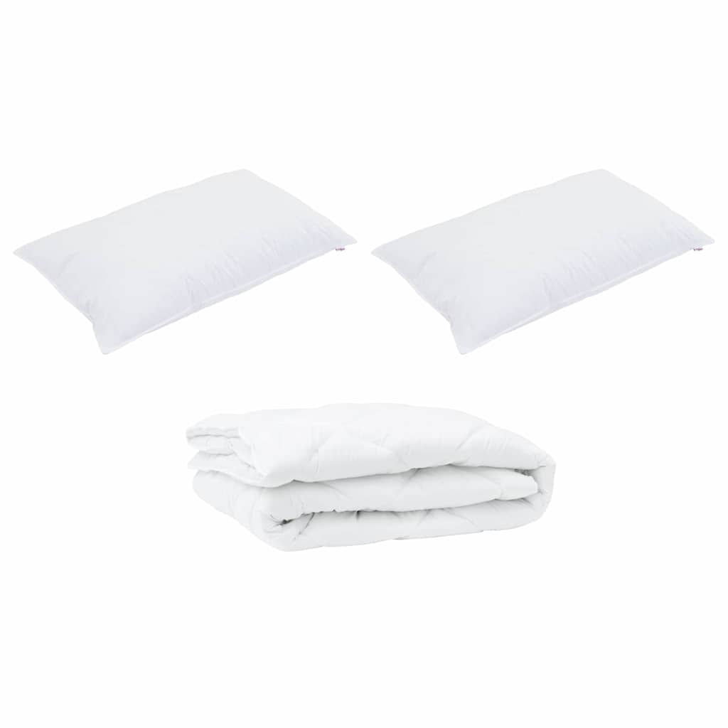 Duvet para Todas as Estações 3 pcs Branco Microfibra