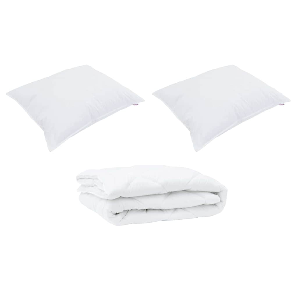 Duvet para Todas as Estações 3 pcs Branco Microfibra