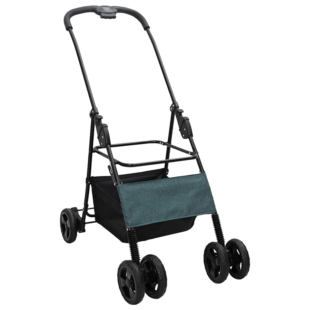 Carrinho de Pet Dobrável Ajustável Verde 81 x 47 x 99 cm