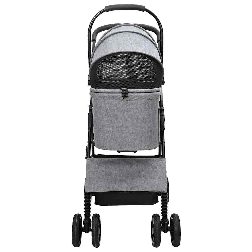 Carrinho de Pet Dobrável Ajustável Cinzeto 81 x 47 x 99 cm