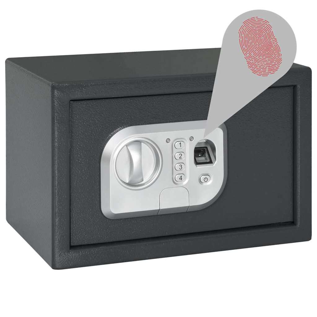 Cofre Digital com bloqueio Cinza escuro 20 x 31 x 20 cm Aço