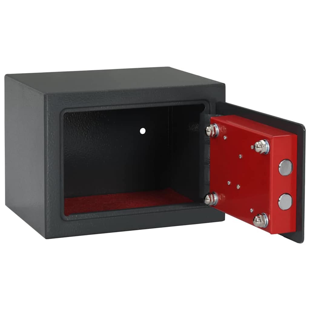 Cofre com bloqueio Cinza escuro RAL7016 17 x 23 x 17 cm Aço