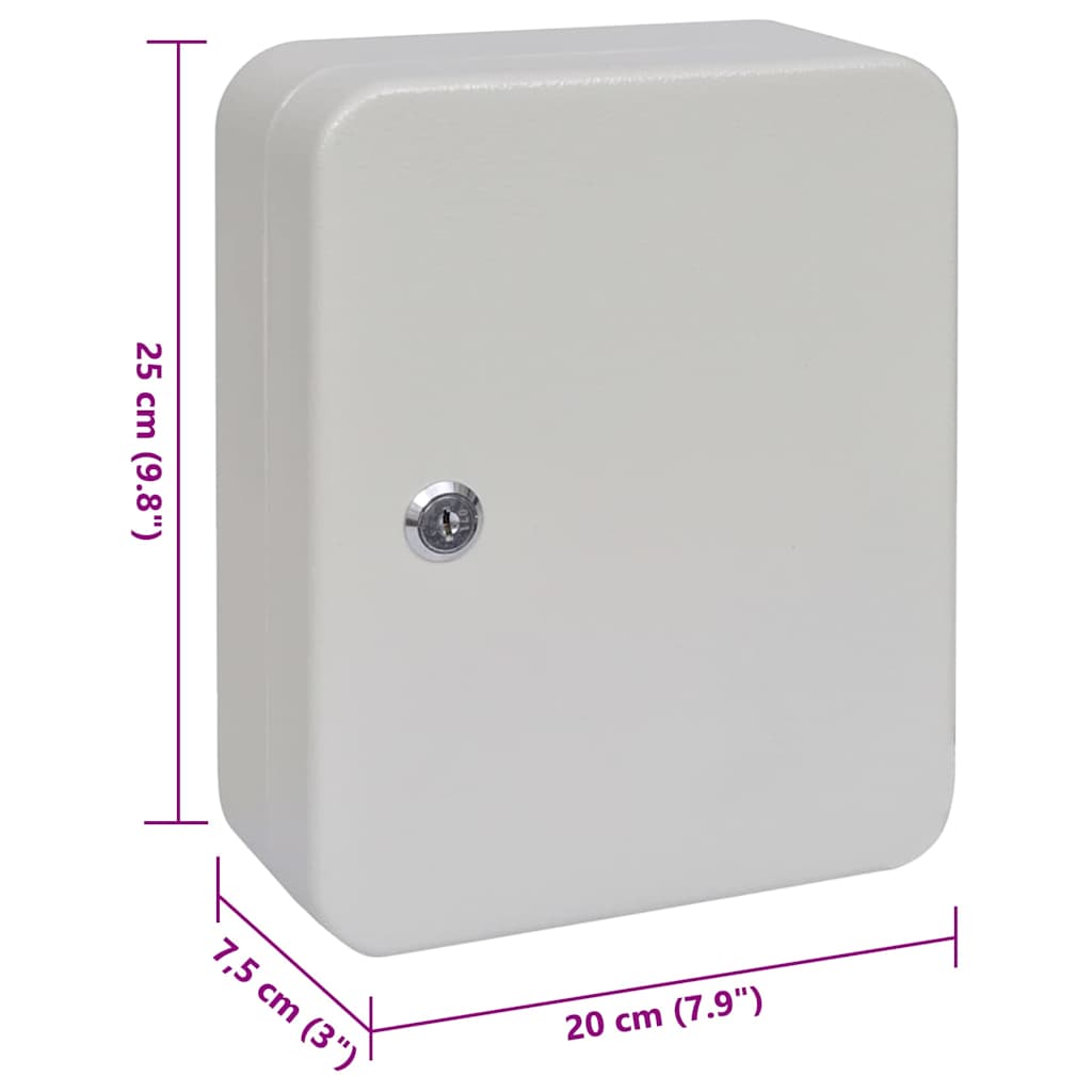 Caixa de Chaves com bloqueio Branco 20 x 7.5 x 25 cm Aço