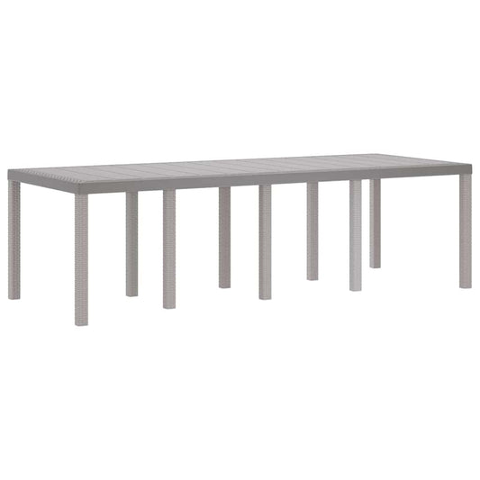 Mesa de Jantar para Jardim Cinzento-claro 250 x 100 x 73 cm