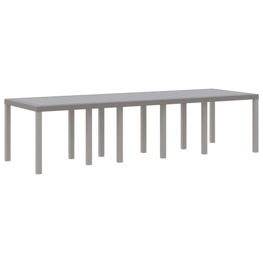 Mesa de Jantar para Jardim Cinzento-claro 300 x 100 x 73 cm