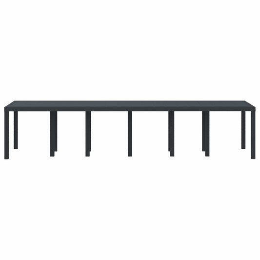 Mesa de Jantar para Jardim Antracite 350 x 100 x 73 cm vime PE