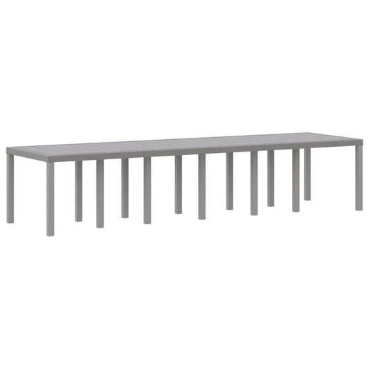 Mesa de Jantar para Jardim Cinzento-claro 350 x 100 x 73 cm