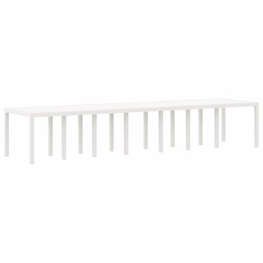 Mesa de Jantar para Jardim Branco 400 x 100 x 73 cm vime PE