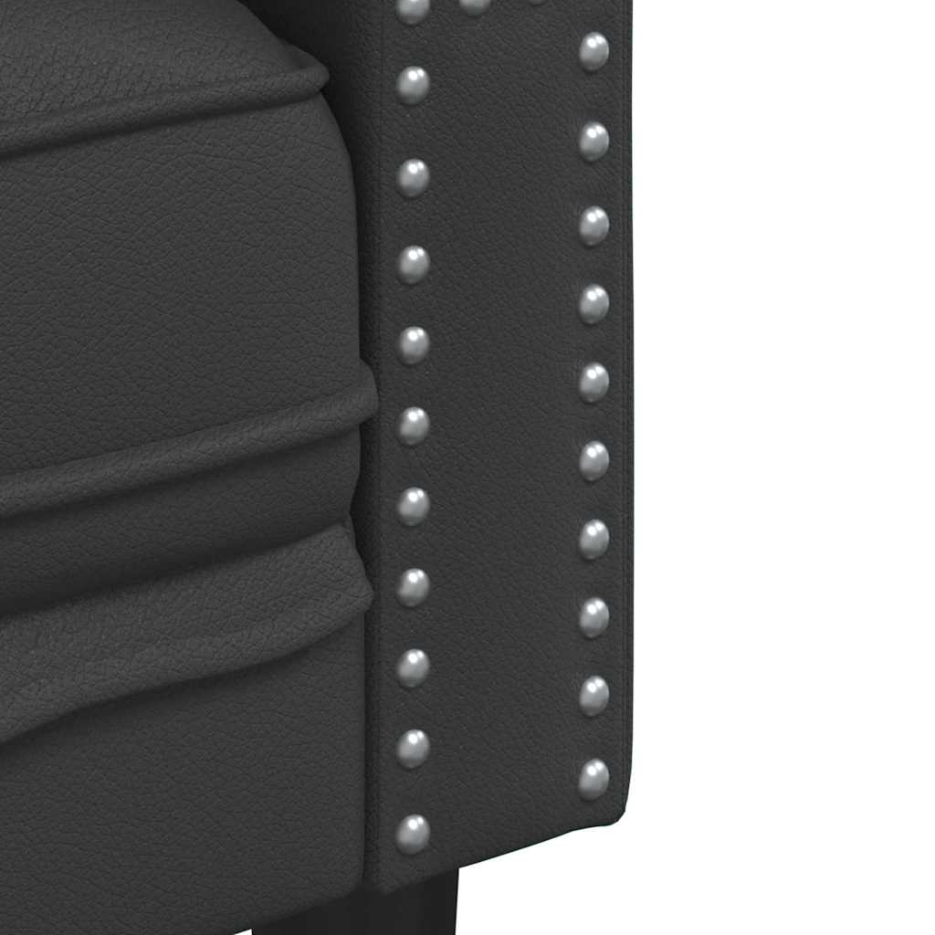 Conjunto de Sofás 2 pcs Preto 194 x 74,5 x 70,5 cm