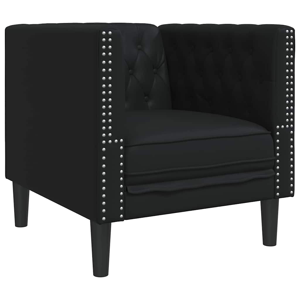 Conjunto de Sofás 3 pcs Preto 194 x 74,5 x 70,5 cm