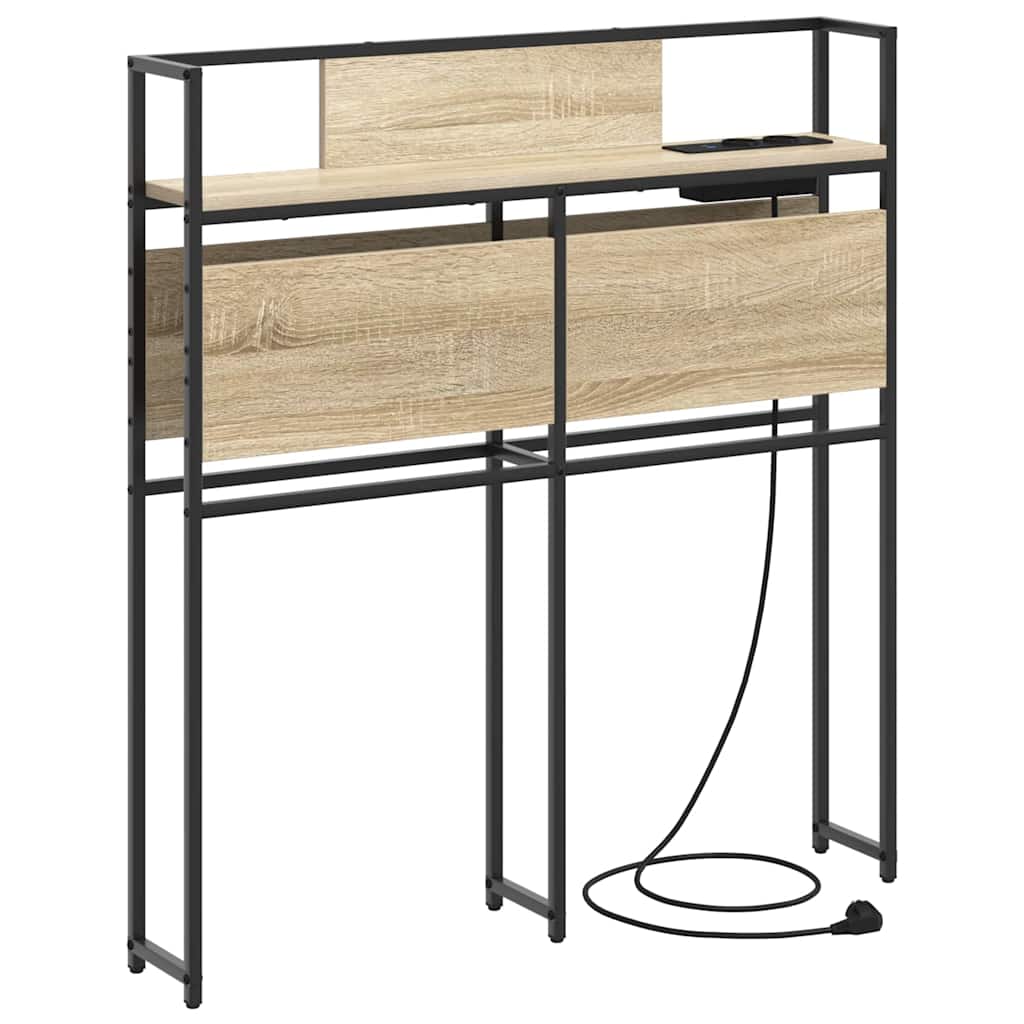 Cabeceira de armazenamento com prateleira Carvalho sonoma 75 cm
