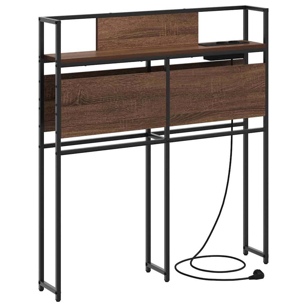 Cabeceira de armazenamento Carvalho castanho 75 cm