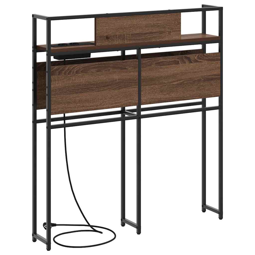 Cabeceira de armazenamento Carvalho castanho 75 cm