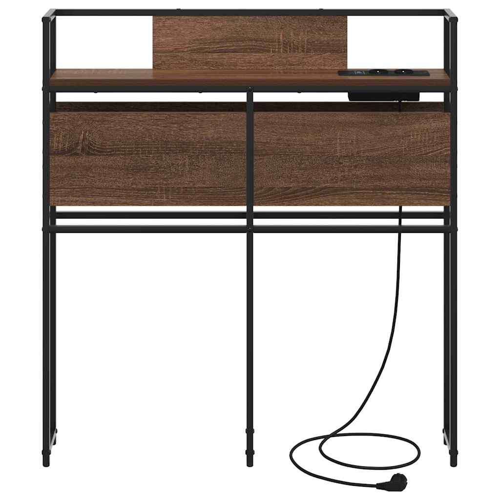 Cabeceira de armazenamento Carvalho castanho 75 cm