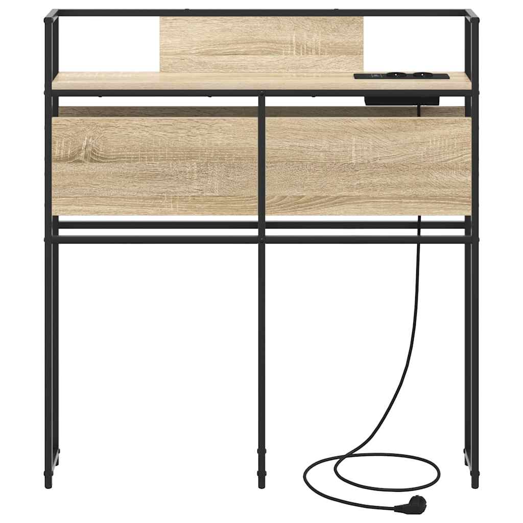 Cabeceira de armazenamento com prateleira Carvalho sonoma 90 cm