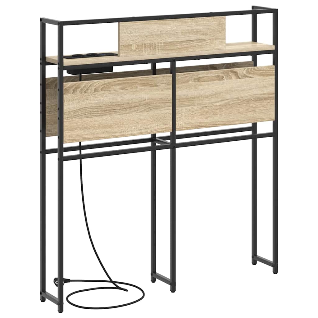 Cabeceira de armazenamento com cabeceira Carvalho sonoma 100 cm