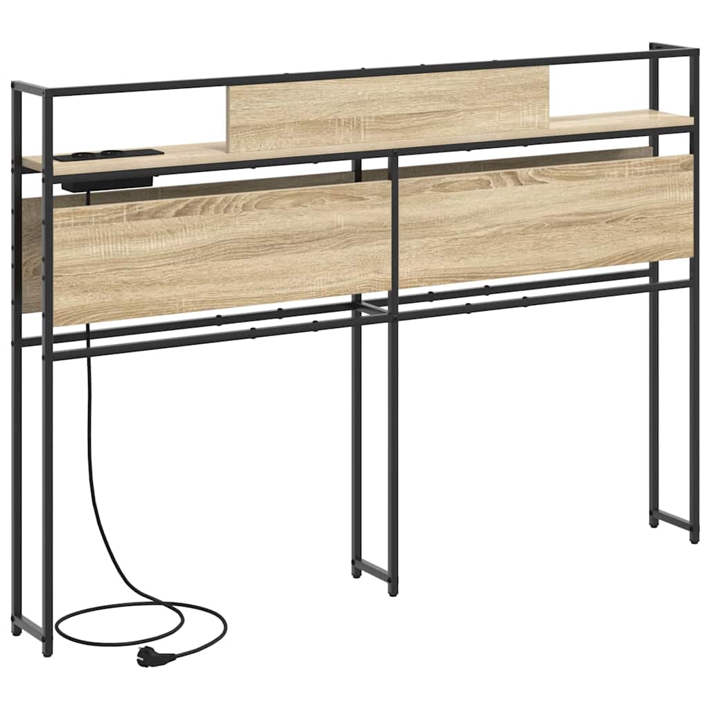 Cabeceira de armazenamento com cabeceira Carvalho sonoma 120 cm