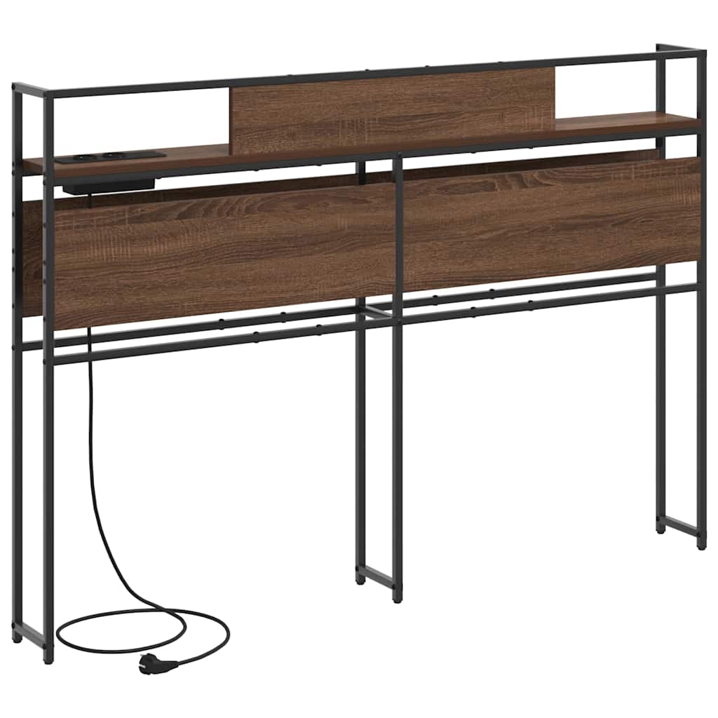 Cabeceira de armazenamento Carvalho castanho 120 cm