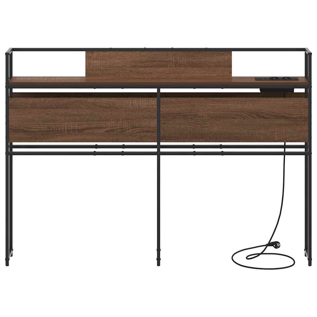 Cabeceira de armazenamento Carvalho castanho 120 cm