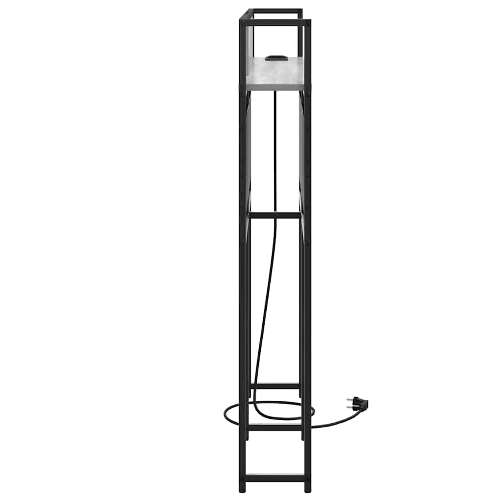 Cabeceira de armazenamento com cabeceira Sonoma cinzento 135 cm