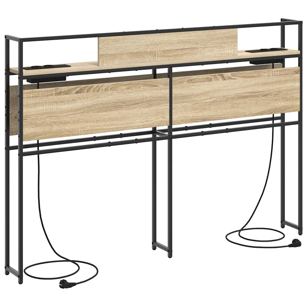 Cabeceira de armazenamento com cabeceira Carvalho sonoma 140 cm