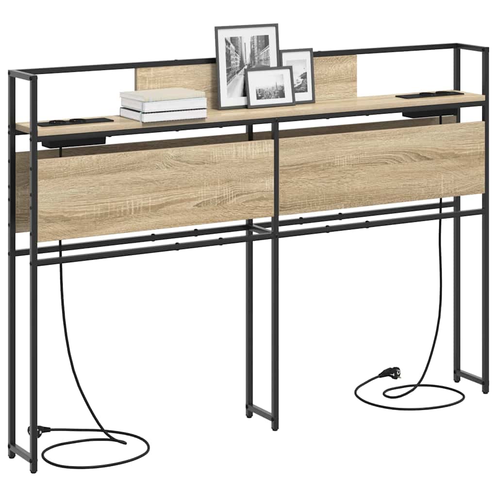 Cabeceira de armazenamento com cabeceira Carvalho sonoma 140 cm
