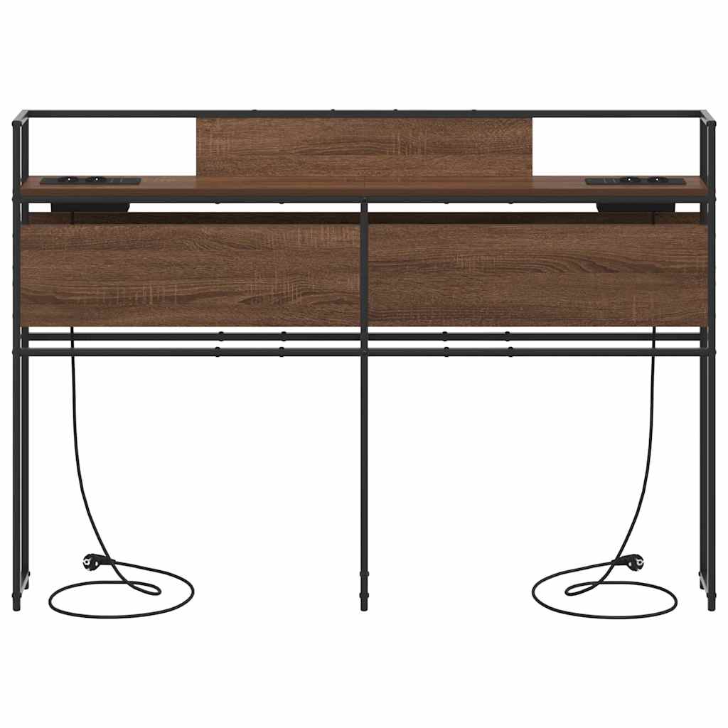 Cabeceira de armazenamento Carvalho castanho 140 cm