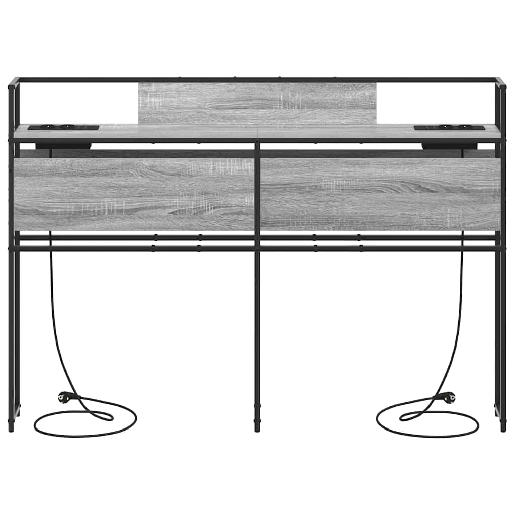 Cabeceira de armazenamento com cabeceira Sonoma cinzento 150 cm