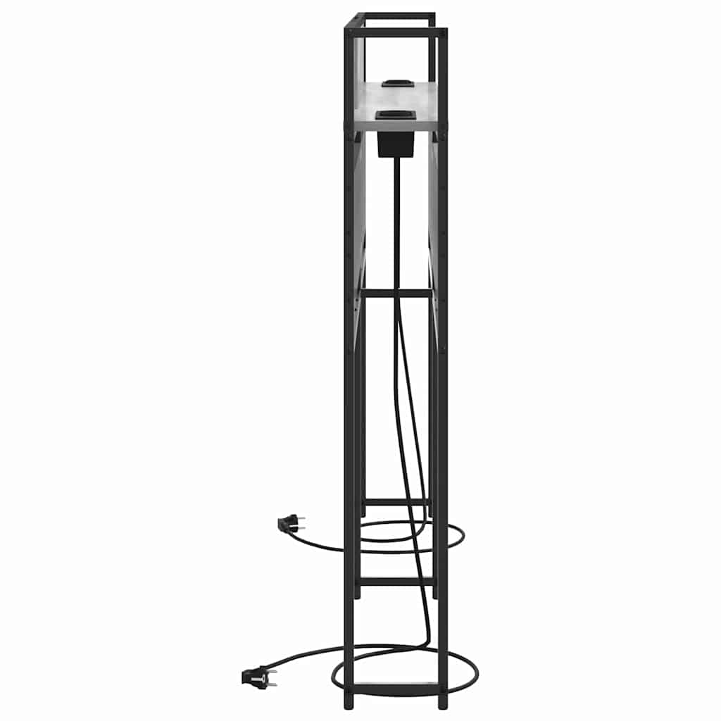 Cabeceira de armazenamento com cabeceira Sonoma cinzento 160 cm