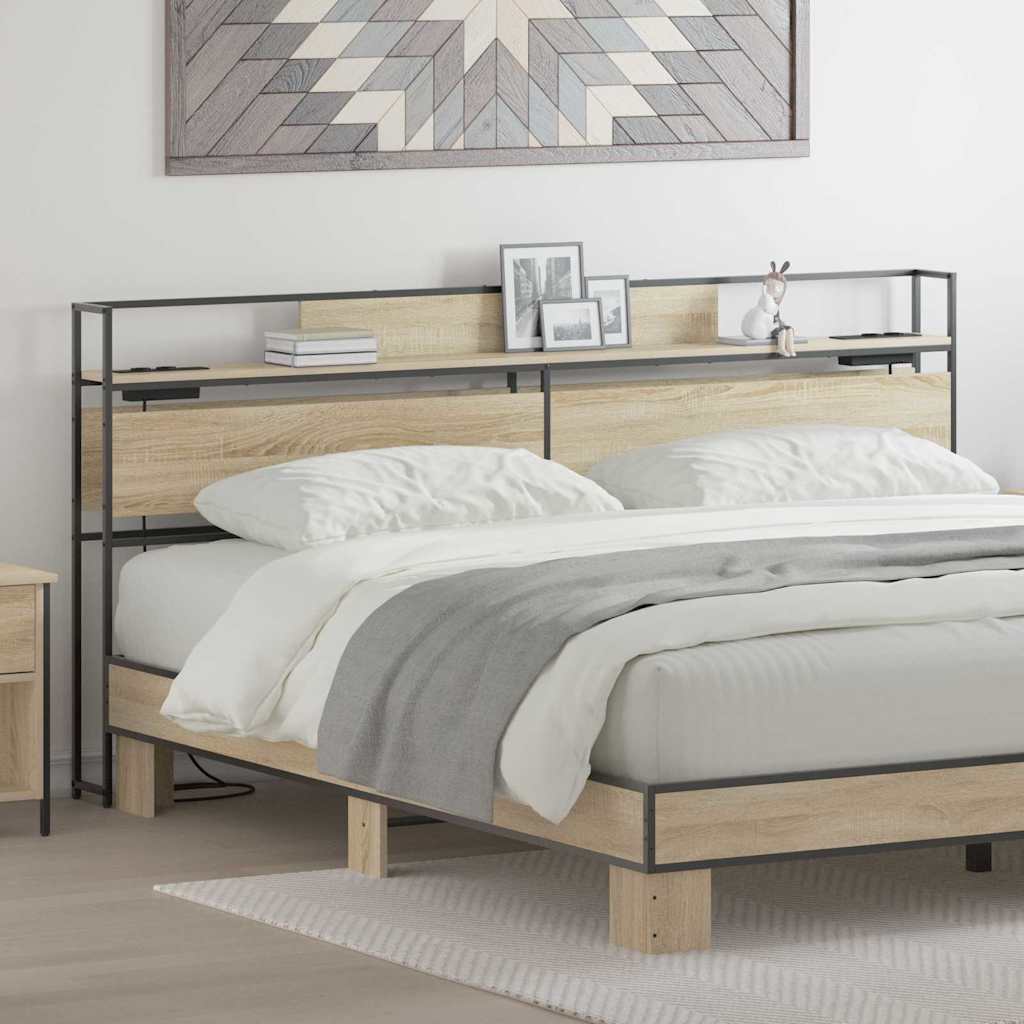 Cabeceira de armazenamento com cabeceira Carvalho sonoma 180 cm