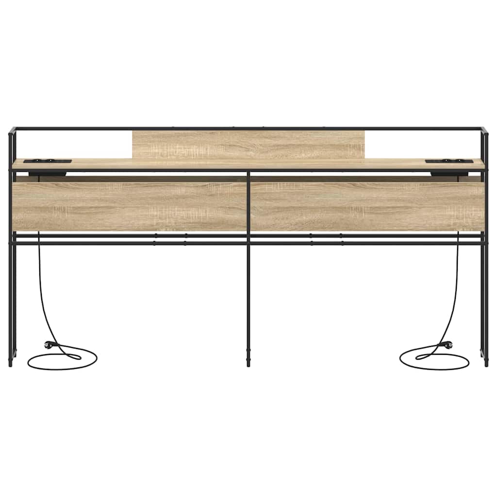 Cabeceira de armazenamento com cabeceira Carvalho sonoma 180 cm