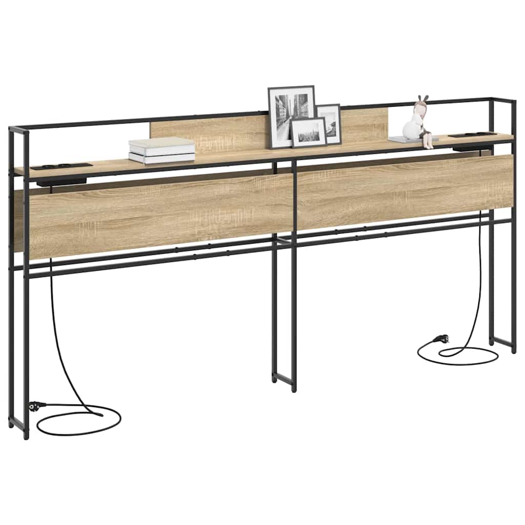 Cabeceira de armazenamento com cabeceira Carvalho sonoma 180 cm