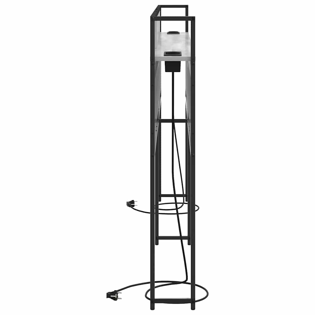 Cabeceira de armazenamento com cabeceira Sonoma cinzento 180 cm