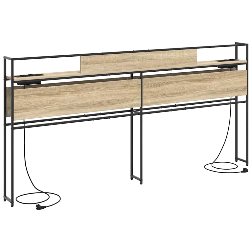 Cabeceira de armazenamento com cabeceira Carvalho sonoma 200 cm