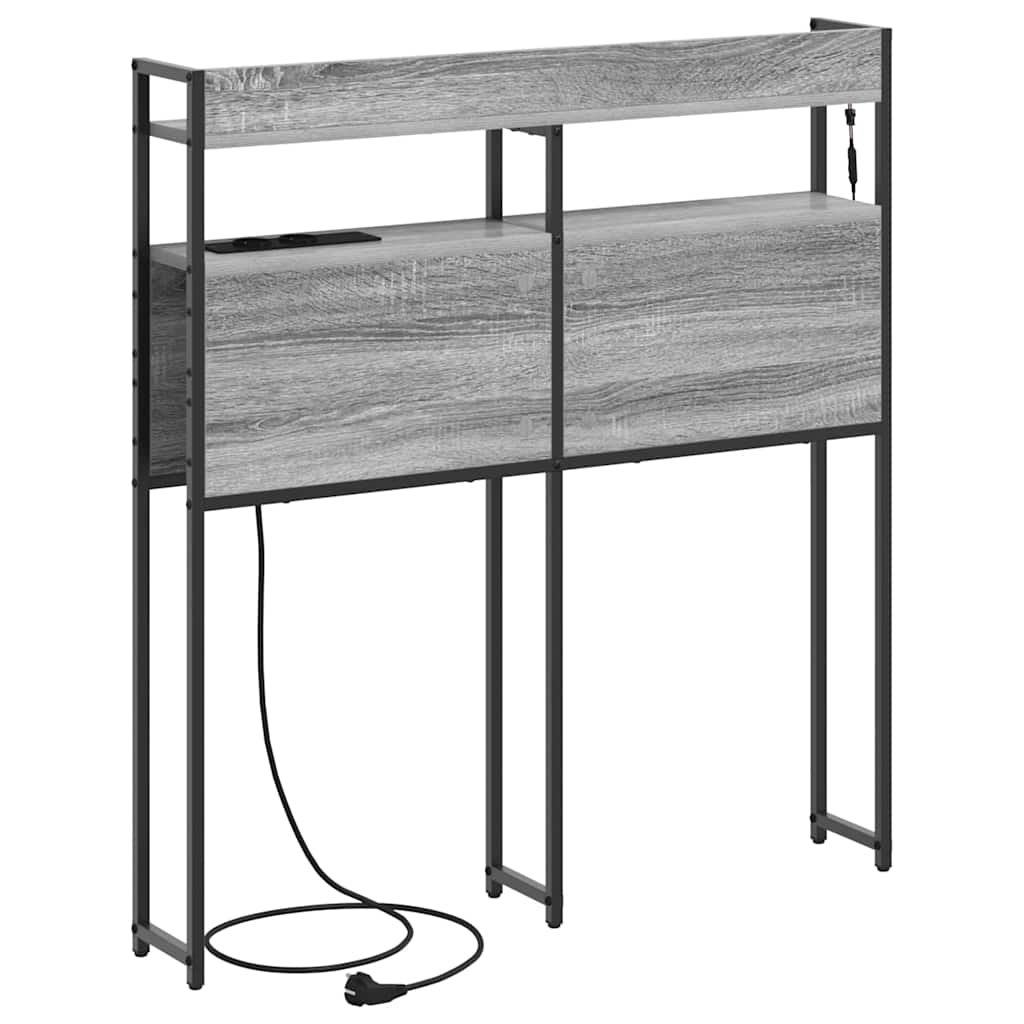 Cabeceira Sonoma cinzento 75 cm Madeira processada