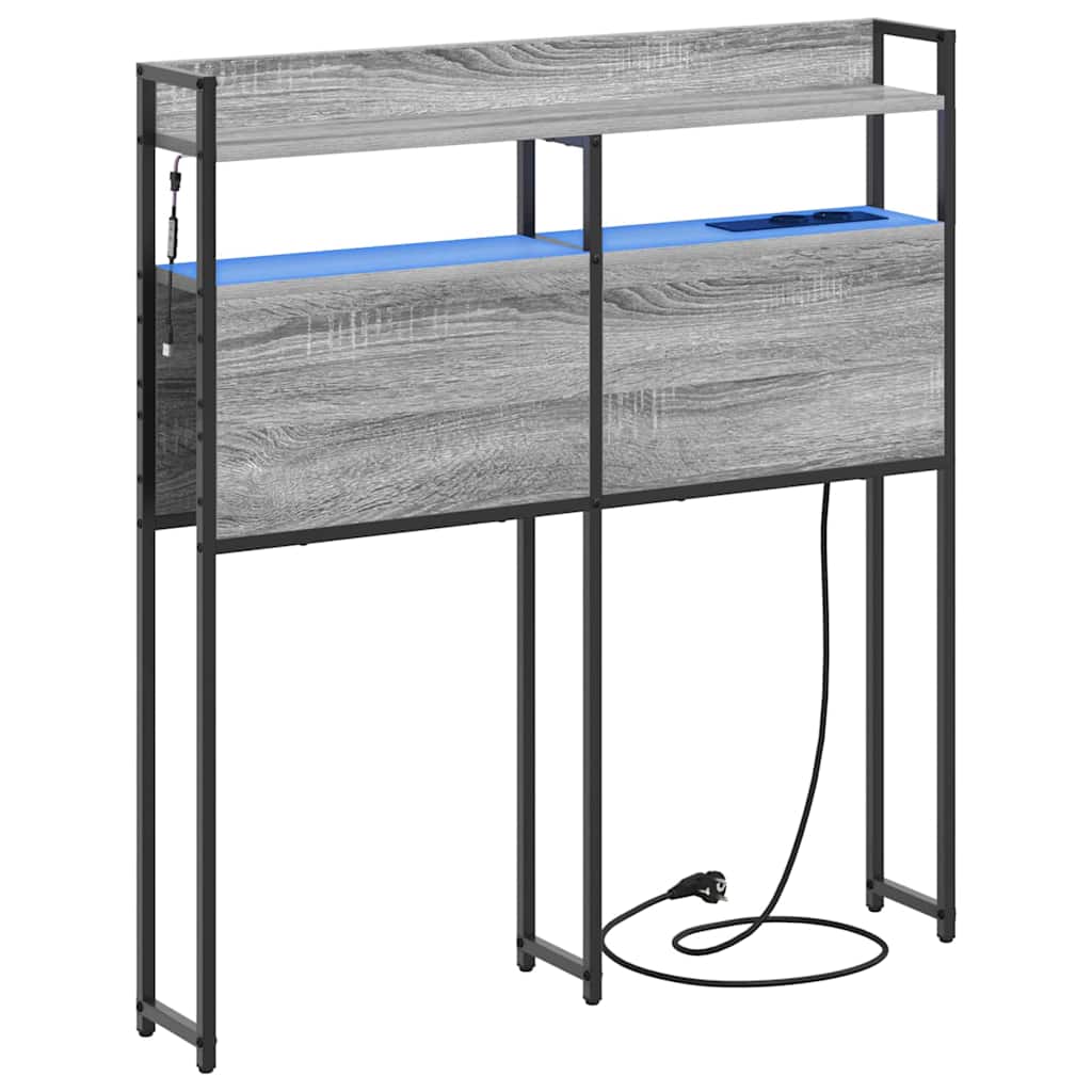 Cabeceira Sonoma cinzento 90 cm Madeira processada