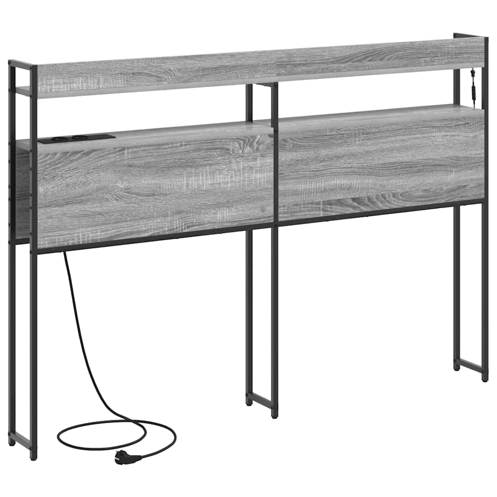 Cabeceira Sonoma cinzento 135 cm Madeira processada