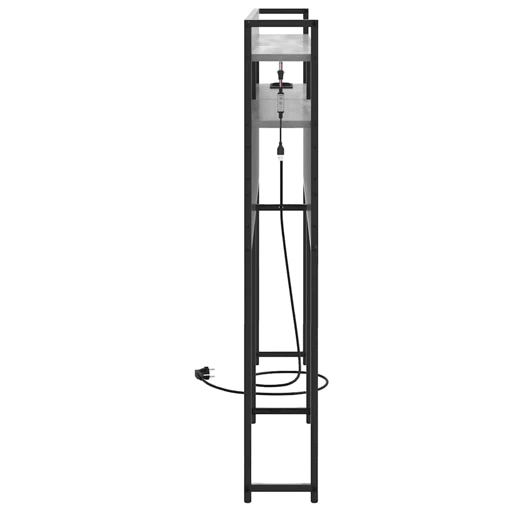 Cabeceira Sonoma cinzento 135 cm Madeira processada